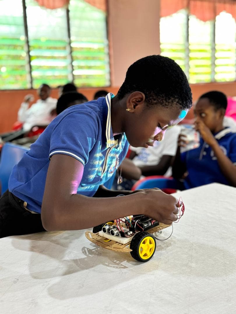 Teaching session with kids